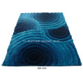 Polyester Shaggy Tapis avec motif 3D pour décoration intérieure